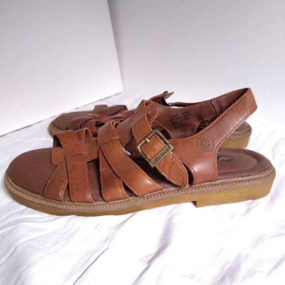 Earth Shoe Chic Leather Upper Womans Tan Sandle 10 - Picture 4 of 8
